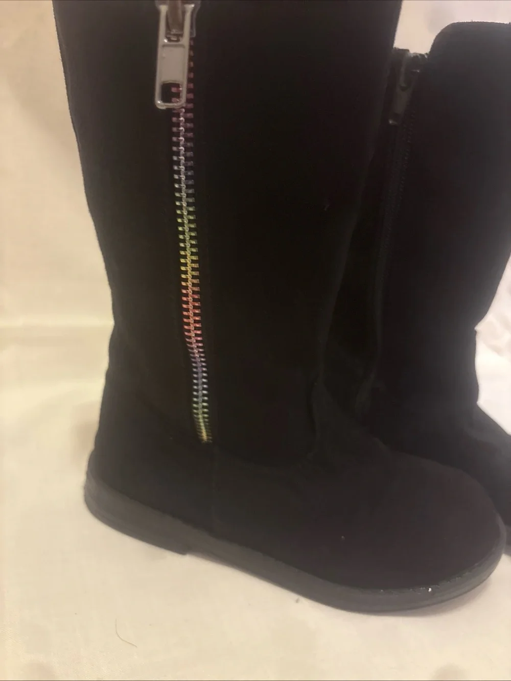 Sugar Lil Semla Girls Riding Boots with Rainbow Zipper